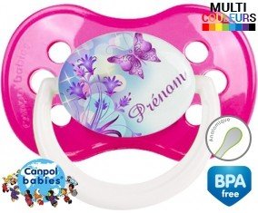 Design papillon + prénom: Sucette Anatomique-su7.fr