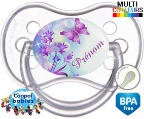 Design papillon + prénom: Sucette Anatomique-su7.fr
