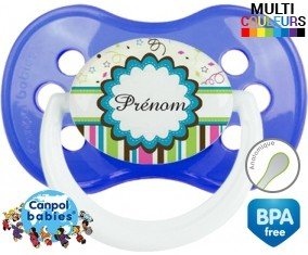 Étoile design (garçon) + prénom : Sucette Anatomique personnalisée