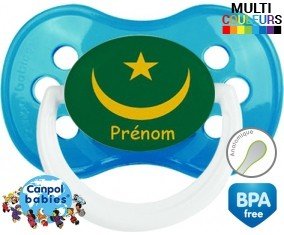 Drapeau mauritanie + prénom: Sucette Anatomique-su7.fr
