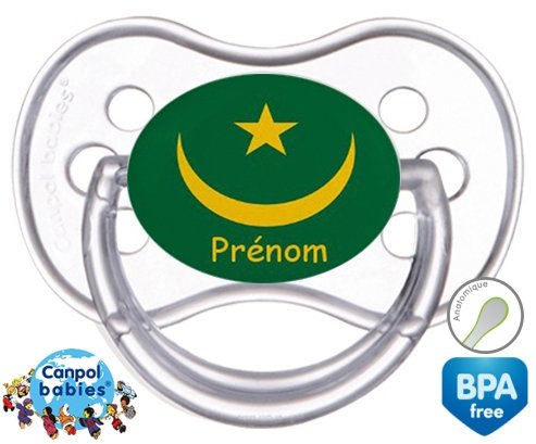 Drapeau mauritanie + prénom: Sucette Anatomique-su7.fr