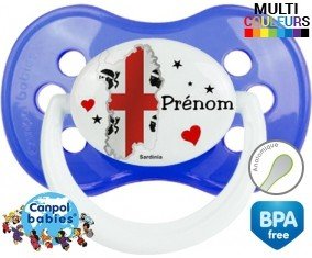 Sardaigne + prénom : Sucette Anatomique personnalisée