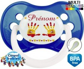 Main de bébé espagne + prénom: Sucette Anatomique-su7.fr