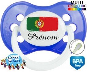 Portugal + prénom : Sucette Anatomique personnalisée
