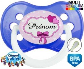 Princesse et noeud + prénom : Sucette Anatomique personnalisée