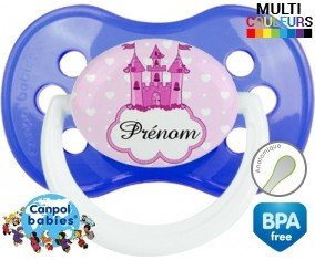 Princesse château + prénom : Sucette Anatomique personnalisée