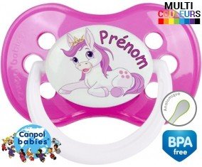 Licorne style2 + prénom: Sucette Anatomique-su7.fr