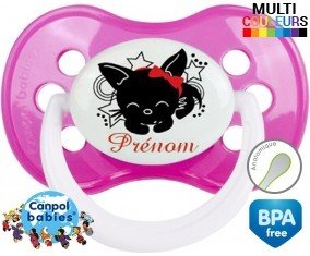 Chat noir + prénom: Sucette Anatomique-su7.fr
