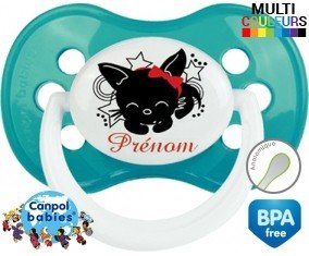 Chat noir + prénom: Sucette Anatomique-su7.fr