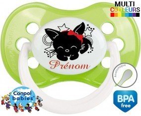 Chat noir + prénom: Sucette Anatomique-su7.fr