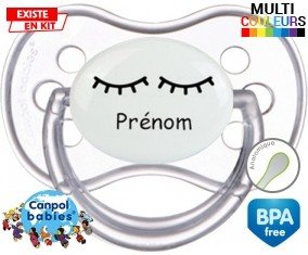 Yeux cils + prénom: Sucette Anatomique-su7.fr