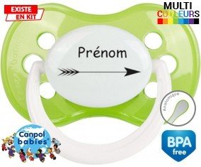 Flèche + prénom: Sucette Anatomique-su7.fr