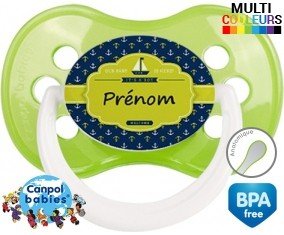 Couleur marin + prénom: Sucette Anatomique-su7.fr