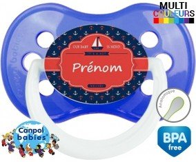 Marine + prénom : Sucette Anatomique personnalisée