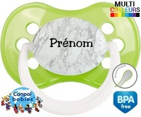 Motif marbre + prénom: Sucette Anatomique-su7.fr