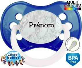 Motif marbre + prénom: Sucette Anatomique-su7.fr
