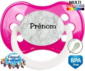 Motif marbre + prénom: Sucette Anatomique-su7.fr