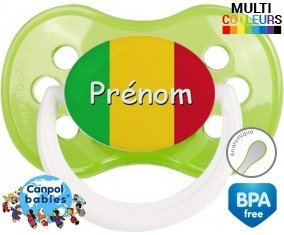 Drapeau du mali + prénom: Sucette Anatomique-su7.fr