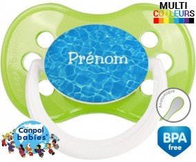 Motif piscine + prénom: Sucette Anatomique-su7.fr