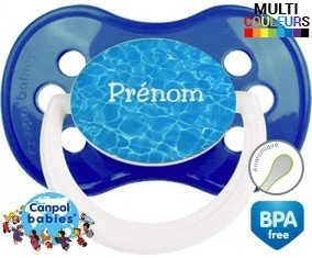 Motif piscine + prénom: Sucette Anatomique-su7.fr