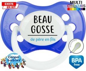 Beau gosse de père en fils : Sucette Anatomique personnalisée
