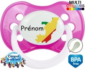Drapeau congo + prénom: Sucette Anatomique-su7.fr
