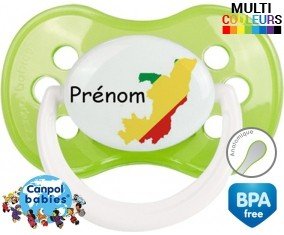Drapeau congo + prénom: Sucette Anatomique-su7.fr