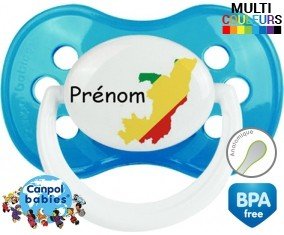 Drapeau congo + prénom: Sucette Anatomique-su7.fr