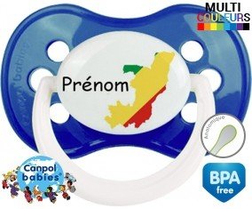Drapeau congo + prénom: Sucette Anatomique-su7.fr
