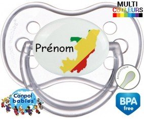 Drapeau congo + prénom: Sucette Anatomique-su7.fr