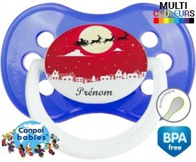 Noël renne + prénom : Sucette Anatomique personnalisée