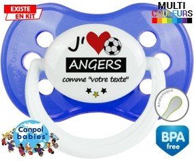 J'aime angers + prénom : Sucette Anatomique personnalisée