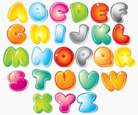Attache-tétine Prénom ou texte personnalisée alphabet style-4