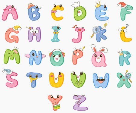Attache-tétine Prénom ou texte personnalisée alphabet style-28