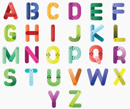 Attache-tétine Prénom ou texte personnalisée alphabet style-35
