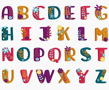 Bonnet Prénom ou texte personnalisée alphabet style-48